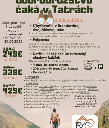 Letné dobrodružstvo čaká v Tatrách (16.06. - 30.09.2026)